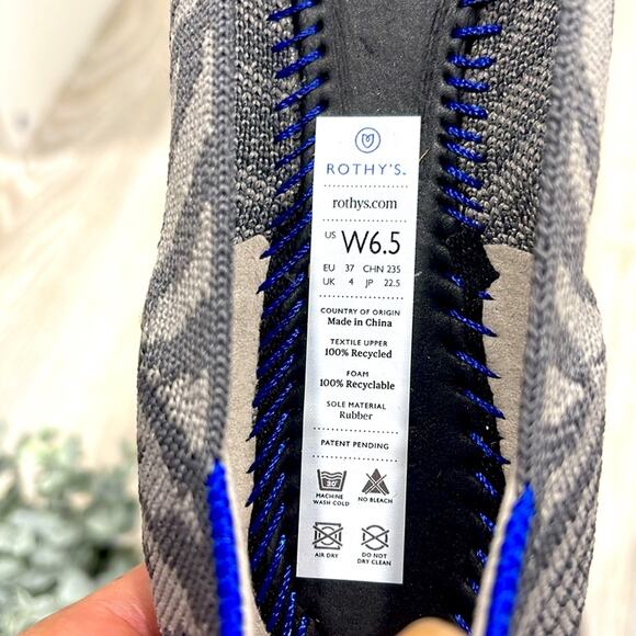 Rothy’s zebra gray size 6.5 flat pointed woman’s shoes - Picture 10 of 12